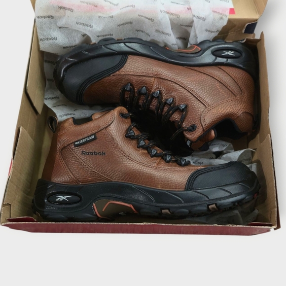 Reebok Tiahawk Women’s Size 8.5 Composite Toe Waterproof Work Boot Brown Rb444 - Picture 2 of 11